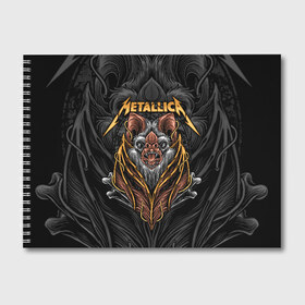 Альбом для рисования с принтом Metallica в Белгороде, 100% бумага
 | матовая бумага, плотность 200 мг. | american | bat | bones | emblem | fangs | james hetfield | kirk hammett | metal band | metallica | mouse | music | rock | vampire | американская | вампир | джеймс хетфилд | кирк хэмметт | клыки | кости | ларс ульрих | летучая | метал группа | мет