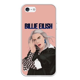 Чехол для iPhone 5/5S матовый с принтом BILLIE EILISH в Белгороде, Силикон | Область печати: задняя сторона чехла, без боковых панелей | ayelish | bad guy | bellyache | bilie eilish | bilie elish | billie | billie eilish | eilish | electronic | elish | music | били айлиш | билли айлиш | эйлиш | элиш