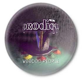 Значок с принтом The Prodigy в Белгороде,  металл | круглая форма, металлическая застежка в виде булавки | Тематика изображения на принте: prodigy | voodoo people | продиджи