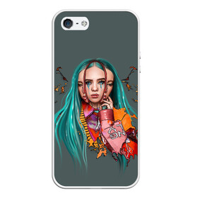 Чехол для iPhone 5/5S матовый с принтом BILLIE EILISH в Белгороде, Силикон | Область печати: задняя сторона чехла, без боковых панелей | ayelish | bad guy | bellyache | bilie eilish | bilie elish | billie | billie eilish | eilish | electronic | elish | music | били айлиш | билли айлиш | эйлиш | элиш