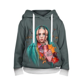 Детская толстовка 3D с принтом BILLIE EILISH в Белгороде, 100% полиэстер | двухслойный капюшон со шнурком для регулировки, мягкие манжеты на рукавах и по низу толстовки, спереди карман-кенгуру с мягким внутренним слоем | ayelish | bad guy | bellyache | bilie eilish | bilie elish | billie | billie eilish | eilish | electronic | elish | music | били айлиш | билли айлиш | эйлиш | элиш