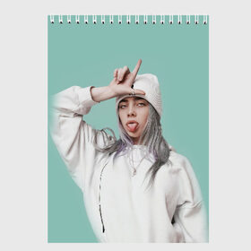 Скетчбук с принтом BILLIE EILISH в Белгороде, 100% бумага
 | 48 листов, плотность листов — 100 г/м2, плотность картонной обложки — 250 г/м2. Листы скреплены сверху удобной пружинной спиралью | ayelish | bad guy | bellyache | bilie eilish | bilie elish | billie | billie eilish | eilish | electronic | elish | music | били айлиш | билли айлиш | эйлиш | элиш