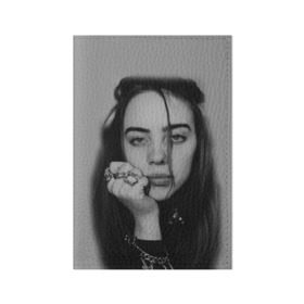 Обложка для паспорта матовая кожа с принтом BILLIE EILISH в Белгороде, натуральная матовая кожа | размер 19,3 х 13,7 см; прозрачные пластиковые крепления | Тематика изображения на принте: ayelish | bad guy | bellyache | bilie eilish | bilie elish | billie | billie eilish | eilish | electronic | elish | music | били айлиш | билли айлиш | эйлиш | элиш