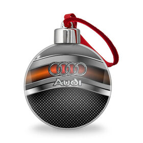Ёлочный шар с принтом Audi Metal в Белгороде, Пластик | Диаметр: 77 мм | audi | metal | авто | ауди | железо | кольчуга | лого авто | метал | металлическая | сетка | сталь | цепи