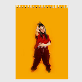 Скетчбук с принтом BILLIE EILISH в Белгороде, 100% бумага
 | 48 листов, плотность листов — 100 г/м2, плотность картонной обложки — 250 г/м2. Листы скреплены сверху удобной пружинной спиралью | ayelish | bad guy | bellyache | bilie eilish | bilie elish | billie | billie eilish | eilish | electronic | elish | music | били айлиш | билли айлиш | эйлиш | элиш