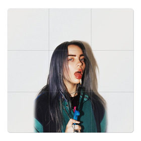 Магнитный плакат 3Х3 с принтом BILLIE EILISH в Белгороде, Полимерный материал с магнитным слоем | 9 деталей размером 9*9 см | ayelish | bad guy | bellyache | bilie eilish | bilie elish | billie | billie eilish | eilish | electronic | elish | music | били айлиш | билли айлиш | эйлиш | элиш