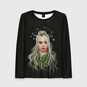 Женский лонгслив 3D с принтом BILLIE EILISH в Белгороде, 100% полиэстер | длинные рукава, круглый вырез горловины, полуприлегающий силуэт | ayelish | bad guy | bellyache | bilie eilish | bilie elish | billie | billie eilish | eilish | electronic | elish | music | били айлиш | билли айлиш | эйлиш | элиш