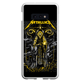 Чехол для Samsung S10E с принтом Metallica в Белгороде, Силикон | Область печати: задняя сторона чехла, без боковых панелей | american | devil | eyes | forest | glowing | horns | james hetfield | kirk hammett | metal band | metallica | music | mysticism | night | rock | smoke | trees | американская | глаза | деревья | джеймс хетфилд | дым | дьявол | ларс у | лес | метал группа |