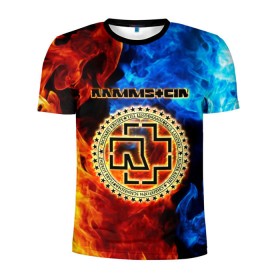 Мужская футболка 3D спортивная с принтом Rammstein в Белгороде, 100% полиэстер с улучшенными характеристиками | приталенный силуэт, круглая горловина, широкие плечи, сужается к линии бедра | amerika | art | germany | logo | rammstein | rock | till lindemann | арт | германия | группа | логотип | музыка | немецкая группа | немцы | песня | раммштайн | рамштайн | рок