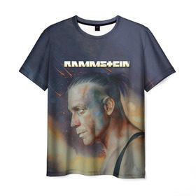 Мужская футболка 3D с принтом Rammstein в Белгороде, 100% полиэфир | прямой крой, круглый вырез горловины, длина до линии бедер | amerika | art | germany | logo | rammstein | rock | till lindemann | арт | германия | группа | логотип | музыка | немецкая группа | немцы | песня | раммштайн | рамштайн | рок