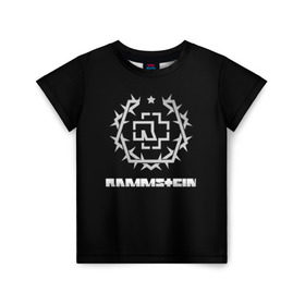 Детская футболка 3D с принтом Rammstein в Белгороде, 100% гипоаллергенный полиэфир | прямой крой, круглый вырез горловины, длина до линии бедер, чуть спущенное плечо, ткань немного тянется | Тематика изображения на принте: amerika | art | germany | logo | rammstein | rock | till lindemann | арт | германия | группа | логотип | музыка | немецкая группа | немцы | песня | раммштайн | рамштайн | рок