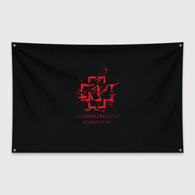 Флаг-баннер с принтом Rammstein в Белгороде, 100% полиэстер | размер 67 х 109 см, плотность ткани — 95 г/м2; по краям флага есть четыре люверса для крепления | amerika | art | germany | logo | rammstein | rock | till lindemann | арт | германия | группа | логотип | музыка | немецкая группа | немцы | песня | раммштайн | рамштайн | рок