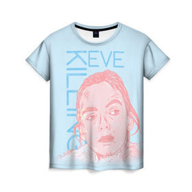 Женская футболка 3D с принтом Убивая Еву в Белгороде, 100% полиэфир ( синтетическое хлопкоподобное полотно) | прямой крой, круглый вырез горловины, длина до линии бедер | eve | killing eve | oksana astankova | villanelle | вилланель | ева | оксана