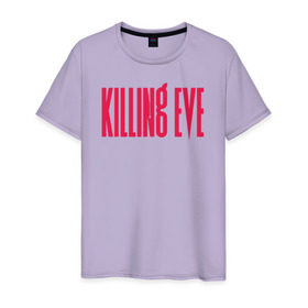 Мужская футболка хлопок с принтом Killing Eve logo в Белгороде, 100% хлопок | прямой крой, круглый вырез горловины, длина до линии бедер, слегка спущенное плечо. | eve | killing eve | oksana astankova | villanelle | вилланель | ева | оксана