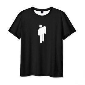 Мужская футболка 3D с принтом BILLIE EILISH (НА СПИНЕ) в Белгороде, 100% полиэфир | прямой крой, круглый вырез горловины, длина до линии бедер | be | billie | billie eilish | blohsh | ghoul | билли | билли айлиш