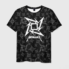 Мужская футболка 3D с принтом METALLICA в Белгороде, 100% полиэфир | прямой крой, круглый вырез горловины, длина до линии бедер | metallica | metallica logo | rock | метал группа | металл | металлика логотип | музыка | рок | трэш метал | хеви метал
