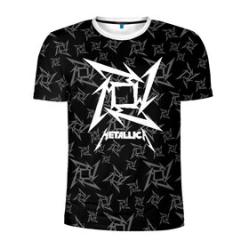 Мужская футболка 3D спортивная с принтом METALLICA в Белгороде, 100% полиэстер с улучшенными характеристиками | приталенный силуэт, круглая горловина, широкие плечи, сужается к линии бедра | metallica | metallica logo | rock | метал группа | металл | металлика логотип | музыка | рок | трэш метал | хеви метал
