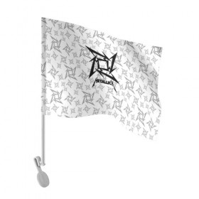 Флаг для автомобиля с принтом METALLICA в Белгороде, 100% полиэстер | Размер: 30*21 см | metallica | metallica logo | rock | метал группа | металл | металлика логотип | музыка | рок | трэш метал | хеви метал