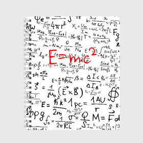 Тетрадь с принтом E=mc2 (редач) в Белгороде, 100% бумага | 48 листов, плотность листов — 60 г/м2, плотность картонной обложки — 250 г/м2. Листы скреплены сбоку удобной пружинной спиралью. Уголки страниц и обложки скругленные. Цвет линий — светло-серый
 | emc 2 | emc2 | знаменитые формулы | физика | формулы | эйнштейн