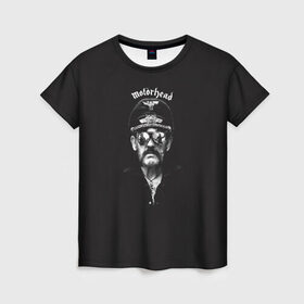 Женская футболка 3D с принтом Motorhead в Белгороде, 100% полиэфир ( синтетическое хлопкоподобное полотно) | прямой крой, круглый вырез горловины, длина до линии бедер | lemmy | metal | motorhead | rock | лемми | метал | моторхед | рок