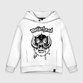 Детское худи Oversize хлопок с принтом MOTORHEAD в Белгороде, френч-терри — 70% хлопок, 30% полиэстер. Мягкий теплый начес внутри —100% хлопок | боковые карманы, эластичные манжеты и нижняя кромка, капюшон на магнитной кнопке | england | motorhead | моторхед