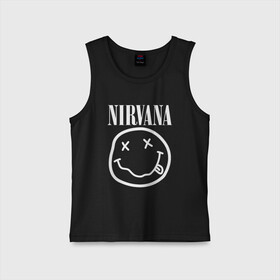 Детская майка хлопок с принтом NIRVANA в Белгороде,  |  | nirvana | smile | курт кобейн | нирвана | смайл