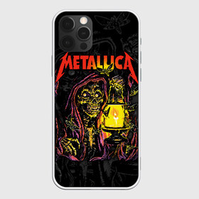 Чехол для iPhone 12 Pro Max с принтом Metallica в Белгороде, Силикон |  | Тематика изображения на принте: american | death | fly | holds | james hetfield | kirk hammett | lantern | metal band | metallica | moths | music | mysticism | rock | skeleton | skull | американская | держит | джеймс хетфилд | ларс ульрих | летают | метал группа | металлика | мистика | 