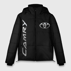 Мужская зимняя куртка 3D с принтом Toyota Camry в Белгороде, верх — 100% полиэстер; подкладка — 100% полиэстер; утеплитель — 100% полиэстер | длина ниже бедра, свободный силуэт Оверсайз. Есть воротник-стойка, отстегивающийся капюшон и ветрозащитная планка. 

Боковые карманы с листочкой на кнопках и внутренний карман на молнии. | toyota | абстракция | авто | автомобиль | лого | логотип | машина | таета | тоета | тойота