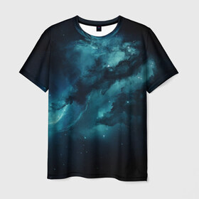 Мужская футболка 3D с принтом Космос в Белгороде, 100% полиэфир | прямой крой, круглый вырез горловины, длина до линии бедер | galaxy | lightning | space | stars | астрономия | галактика | звезды | космос | планеты | созвездие