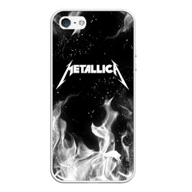 Чехол для iPhone 5/5S матовый с принтом METALLICA (НА СПИНЕ) в Белгороде, Силикон | Область печати: задняя сторона чехла, без боковых панелей | fire | flame | metallica | металлика | огонь | пламя