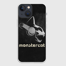 Чехол для iPhone 13 mini с принтом Monstercat в Белгороде,  |  | monstercat | клуб | клубная музыка | кот | котенок | кошка | лейбл | монстар | монстар кет | монстер | музыка | танцевальная музыка | электронная | электронная музыка