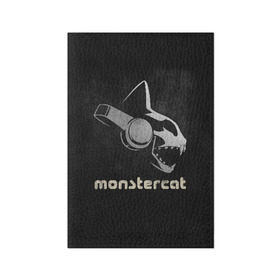 Обложка для паспорта матовая кожа с принтом Monstercat в Белгороде, натуральная матовая кожа | размер 19,3 х 13,7 см; прозрачные пластиковые крепления | monstercat | клуб | клубная музыка | кот | котенок | кошка | лейбл | монстар | монстар кет | монстер | музыка | танцевальная музыка | электронная | электронная музыка