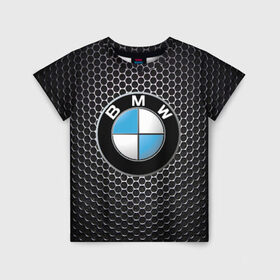 Детская футболка 3D с принтом BMW (РЕДАЧ) в Белгороде, 100% гипоаллергенный полиэфир | прямой крой, круглый вырез горловины, длина до линии бедер, чуть спущенное плечо, ткань немного тянется | bmw | bmw performance | m | motorsport | performance | бмв | моторспорт