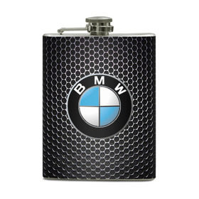 Фляга с принтом BMW (РЕДАЧ) в Белгороде, металлический корпус | емкость 0,22 л, размер 125 х 94 мм. Виниловая наклейка запечатывается полностью | bmw | bmw performance | m | motorsport | performance | бмв | моторспорт