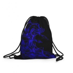 Рюкзак-мешок 3D с принтом Синий огонь в Белгороде, 100% полиэстер | плотность ткани — 200 г/м2, размер — 35 х 45 см; лямки — толстые шнурки, застежка на шнуровке, без карманов и подкладки | fire | flame | огонь | пламя | синий