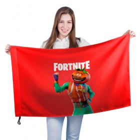 Флаг 3D с принтом Fortnite (Tomato) в Белгороде, 100% полиэстер | плотность ткани — 95 г/м2, размер — 67 х 109 см. Принт наносится с одной стороны | fortnite | game | like | mem | skin | skins | tomato | помидор | скин | томат | форнайн | форнайт | фортнайн | фортнайт