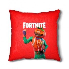 Подушка 3D с принтом Fortnite (Tomato) в Белгороде, наволочка – 100% полиэстер, наполнитель – холлофайбер (легкий наполнитель, не вызывает аллергию). | состоит из подушки и наволочки. Наволочка на молнии, легко снимается для стирки | fortnite | game | like | mem | skin | skins | tomato | помидор | скин | томат | форнайн | форнайт | фортнайн | фортнайт