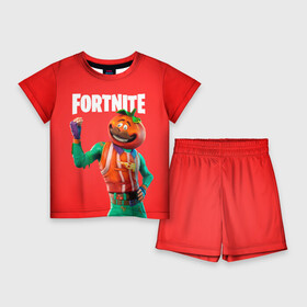 Детский костюм с шортами 3D с принтом Fortnite (Tomato) в Белгороде,  |  | fortnite | game | like | mem | skin | skins | tomato | помидор | скин | томат | форнайн | форнайт | фортнайн | фортнайт