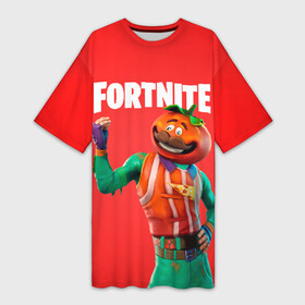 Платье-футболка 3D с принтом Fortnite (Tomato) в Белгороде,  |  | fortnite | game | like | mem | skin | skins | tomato | помидор | скин | томат | форнайн | форнайт | фортнайн | фортнайт