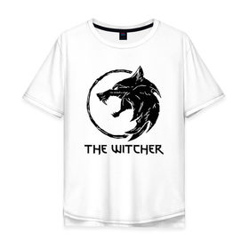 Мужская футболка хлопок Oversize с принтом ВЕДЬМАК (настраиваемый) в Белгороде, 100% хлопок | свободный крой, круглый ворот, “спинка” длиннее передней части | geralt | the witcher | the witcher wild hunt | witcher | ведьмак | ведьмак 3 | геральт