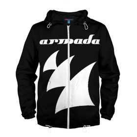 Мужская ветровка 3D с принтом Armada Music в Белгороде, 100% полиэстер | подол и капюшон оформлены резинкой с фиксаторами, два кармана без застежек по бокам, один потайной карман на груди | armada | armada music | armin | armin van buuren | van buuren