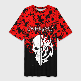 Платье-футболка 3D с принтом Overlord Skull red в Белгороде,  |  | albedo | anime | momonga | narberal | overlord | shalltear. | альбедо | аниме | клементина | момонга | набэ | оверлорд | шалтир