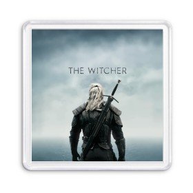 Магнит 55*55 с принтом THE WITCHER (Сериал) в Белгороде, Пластик | Размер: 65*65 мм; Размер печати: 55*55 мм | bird | game | games | geralt | hunter | logo | monsters | series | star | the | witcher | wolf | ведьмак | волк | геральт | звезда | игра | игры | лого | медальон | монстры | охотник | птица | сериал | символ