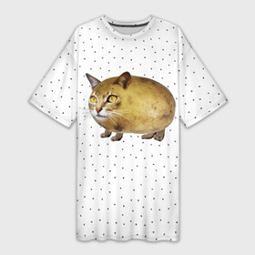 Платье-футболка 3D с принтом ЧИЛИПИДРИК в Белгороде,  |  | internet | meme | memes | pikabu | интернет | картофель | картошка | киса | киска | кот | котенок | котик | коты | котята | кошки | мем | мемас | мемасы | мемы | пикабу | прикол | приколы | чикибряк | шутка | юмор