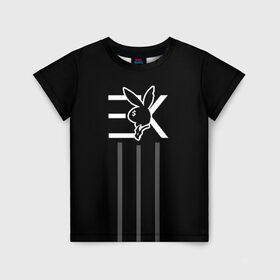 Детская футболка 3D с принтом EGOR KREED x Rabbit в Белгороде, 100% гипоаллергенный полиэфир | прямой крой, круглый вырез горловины, длина до линии бедер, чуть спущенное плечо, ткань немного тянется | black | egor | hip | hop | inc | kreed | logo | pop | rap | star | team | алых | грехи | егор | знают | крид | лого | миллион | настроения | они | поп | роз | рэп | самая | символ | хип | холостяк | хоп | цвет | черный | что