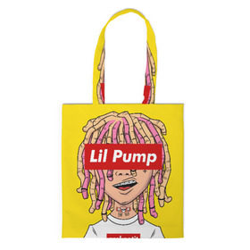 Сумка 3D повседневная с принтом Lil Pump в Белгороде, 100% полиэстер | Плотность: 200 г/м2; Размер: 34×35 см; Высота лямок: 30 см | esskeetit | gazzy garcia | gucci gang | lil pump | lilpump | газзи гарсия | лил памп | рэп | рэпер | эшкере