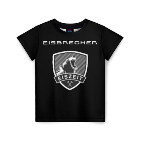 Детская футболка 3D с принтом EISBRECHER в Белгороде, 100% гипоаллергенный полиэфир | прямой крой, круглый вырез горловины, длина до линии бедер, чуть спущенное плечо, ткань немного тянется | eisbrecher | metal | rock | метал | рок