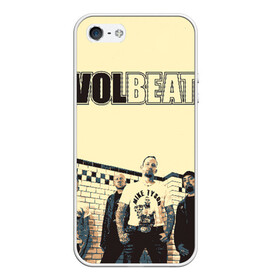 Чехол для iPhone 5/5S матовый с принтом Volbeat в Белгороде, Силикон | Область печати: задняя сторона чехла, без боковых панелей | Тематика изображения на принте: groove metal | hardcore | psychobilly | volbeat | волбит