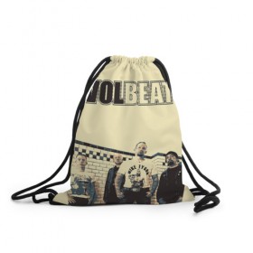 Рюкзак-мешок 3D с принтом Volbeat в Белгороде, 100% полиэстер | плотность ткани — 200 г/м2, размер — 35 х 45 см; лямки — толстые шнурки, застежка на шнуровке, без карманов и подкладки | groove metal | hardcore | psychobilly | volbeat | волбит