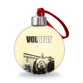Ёлочный шар с принтом Volbeat в Белгороде, Пластик | Диаметр: 77 мм | groove metal | hardcore | psychobilly | volbeat | волбит